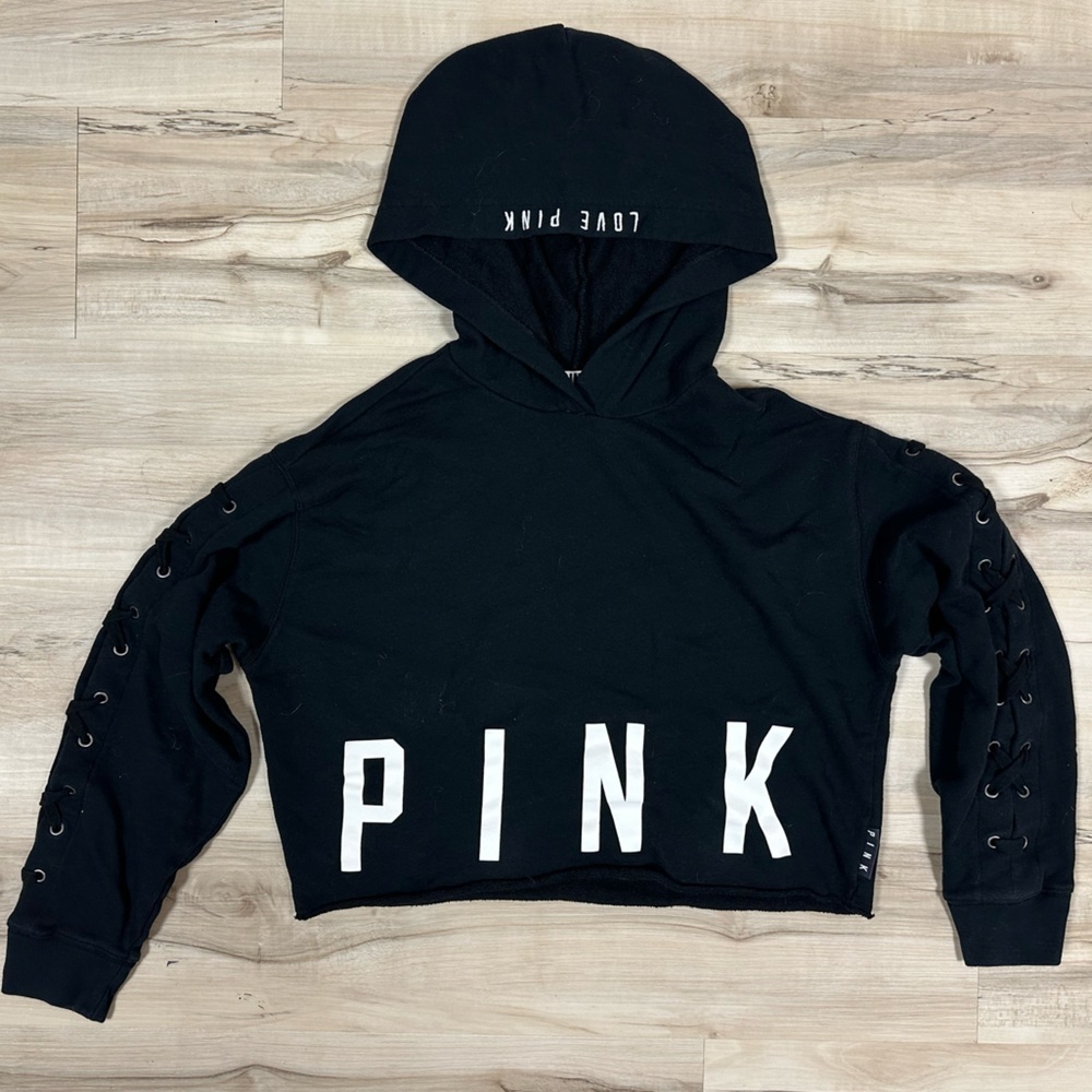 PINK Cropped Hoodie